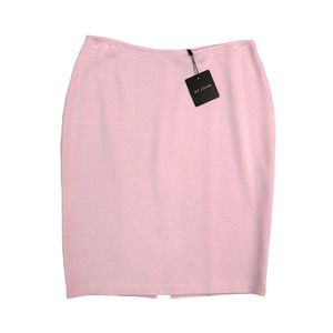 St. John Collection Light Pink Wool Blend Pencil Sk…